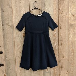 Motherhood navy fit flare gold zip for dress S